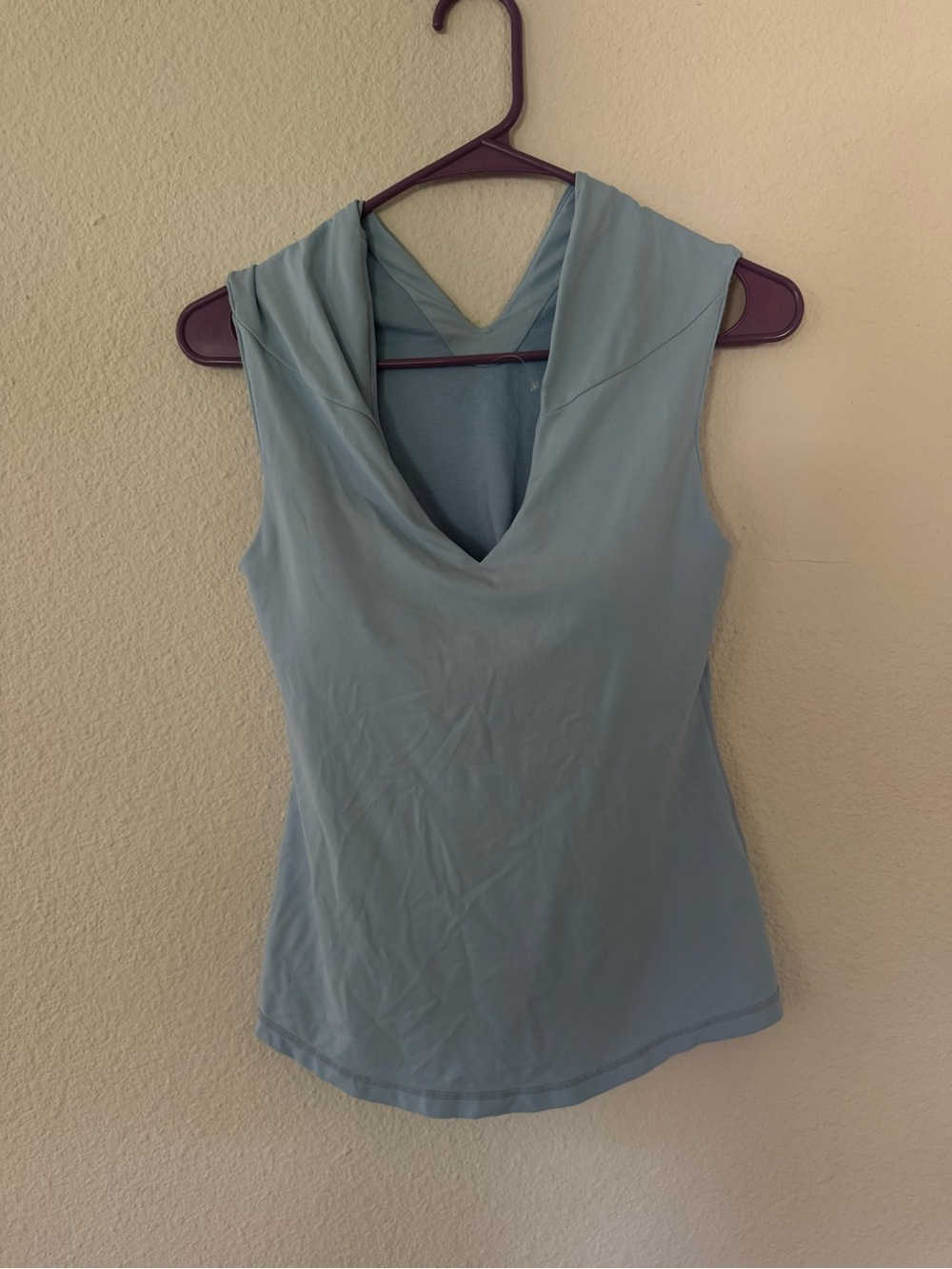 lululemon athletica Pale Blue Sleeveless V-Neck Tank